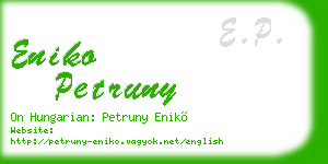 eniko petruny business card